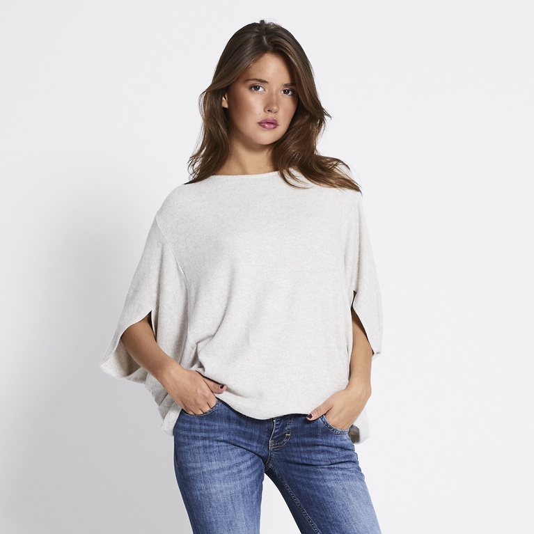 Cape top "Michelle" Beige Melange